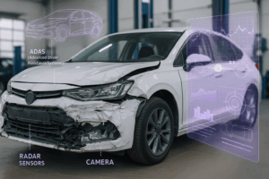 Crashed car subject to a motor claim